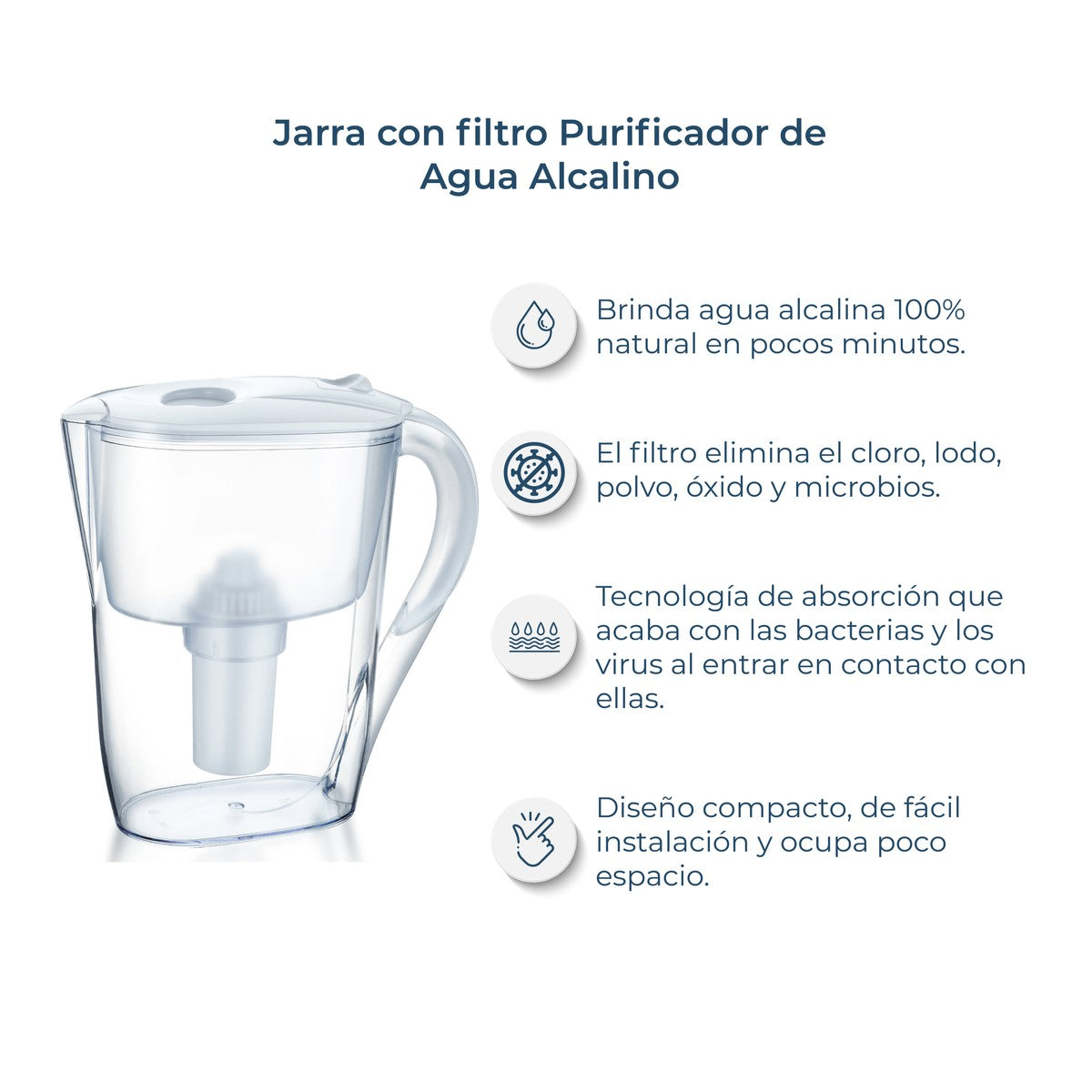 Fabulosa Jarra Purificadora De Agua 2.6 litros