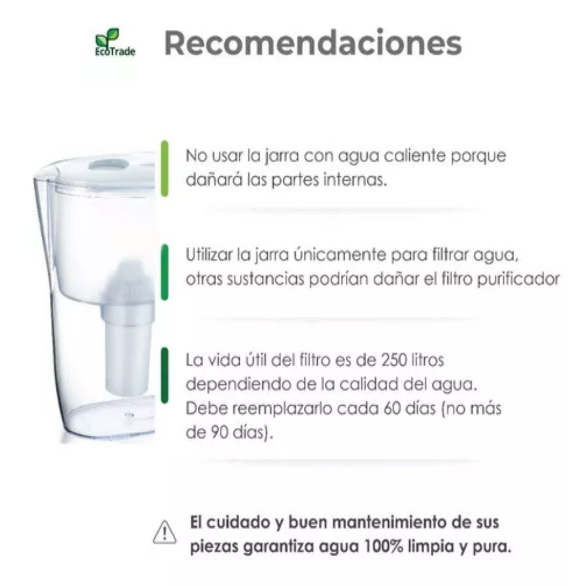 Fabulosa Jarra Purificadora De Agua 2.6 litros