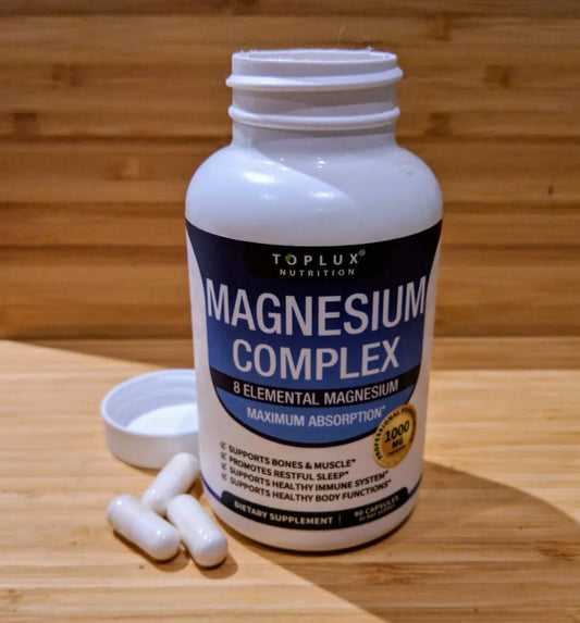 Magnifico Suplemento Magnesium Complex – Tóplux Nutrition (1000 mg / 90 cápsulas)